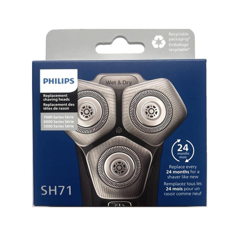 Оригинальные сменные лезвия Philips для бритв Серии 5000/7000 Мужские Версия SH71/50 (Международный SH71/51)