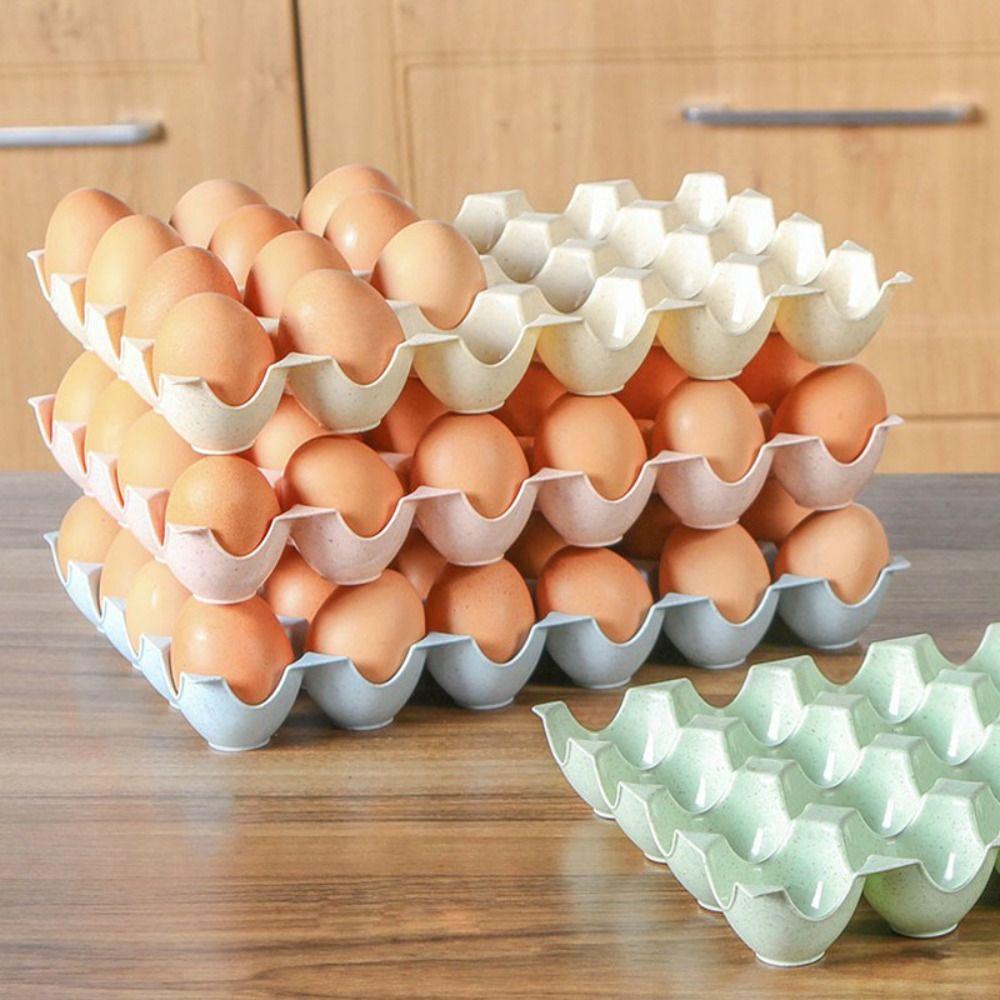 Ящик для хранения яиц большой емкости, диспенсер для яиц с 24/15 канавками для кухни, модный контейнер для яиц