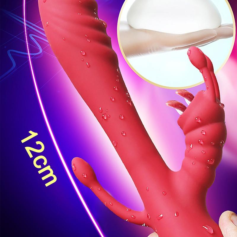 5 в 1 женский фаллоимитатор с подогревом вибратор вагинальный массаж точка G кролик вибратор анальный стимулятор киски для взрослых женские секс-игрушки секс-магазин
