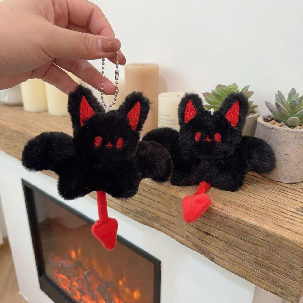 Room Decor Plush Bat Doll Keychain Soft Funny Bat Bag Charm Bat Keychain with Wings Birthday Gift