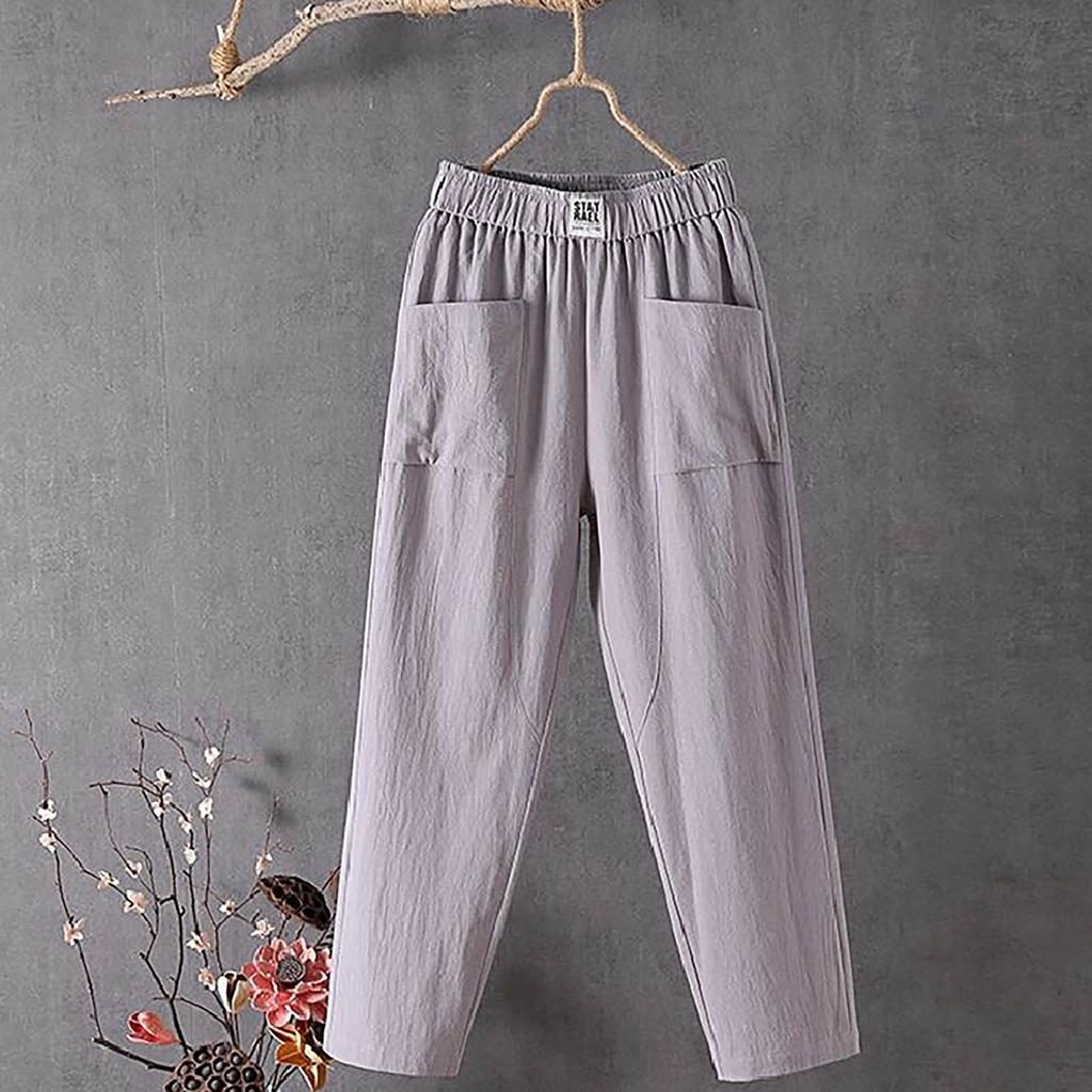 Women's Straight Pants Fashion Casual Pants Nine Point Harlan Pants