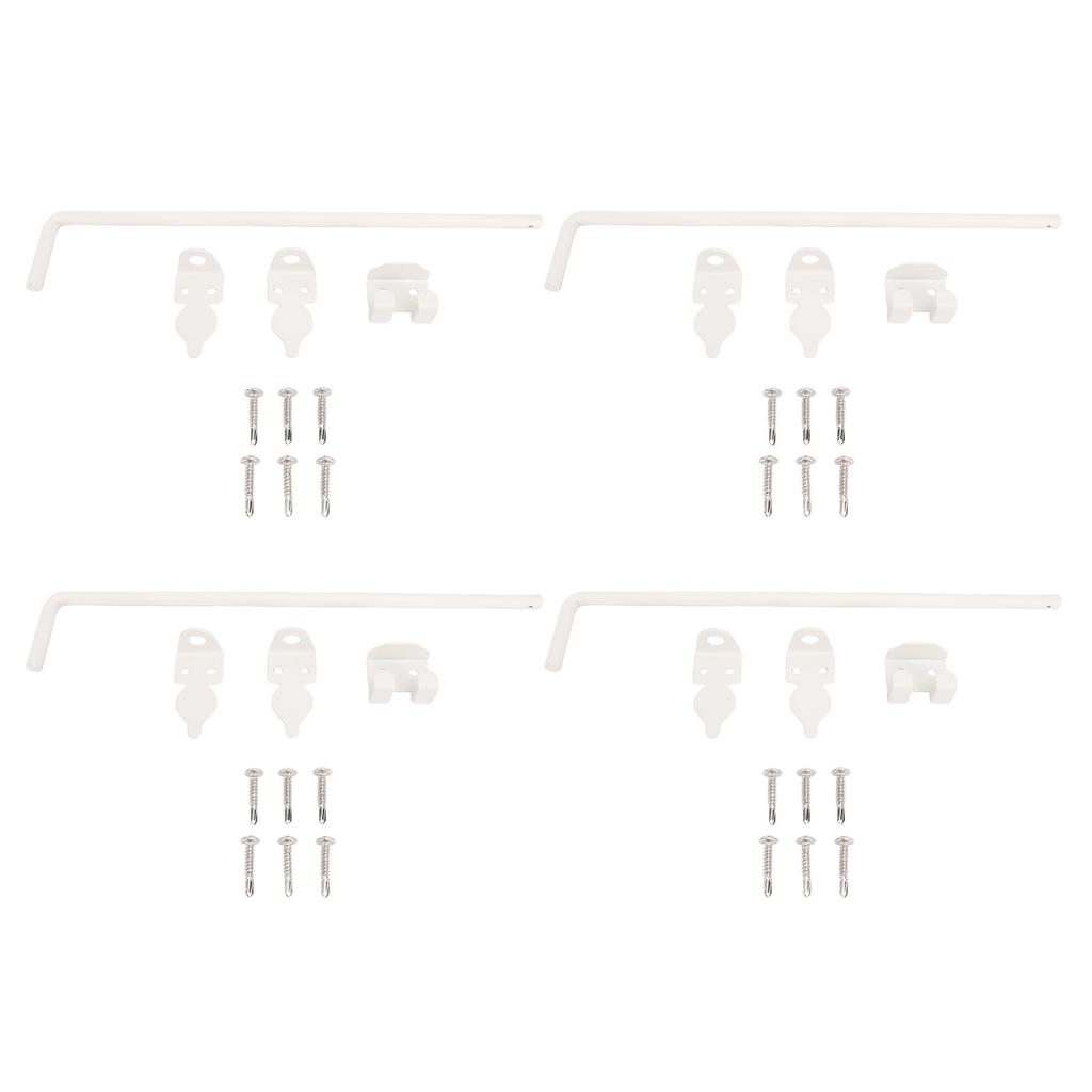 4 Set Cane Screw Gate Drop Rod 12in Wood Fence Ground Latch Metal Stopper Steel Drop Pin Heavy Duty Hardware