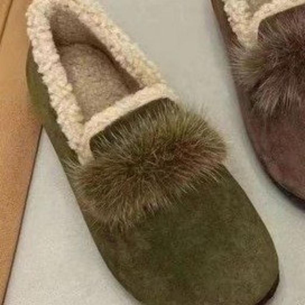 Зимние универсальные бархатные туфли-дутики на мягкой подошве, модные, теплые, на одной педали, с утолщенной подошвой, женские