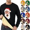Мужской свитшот Рождественская рубашка с длинным рукавом Смешной праздничный свитшот Рождественские топы