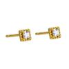 925 Sterling Silver Colorful Zircon Geometric Mini Stud Earrings for Women Hypoallergenic Jewelry Gift