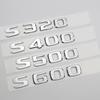 3D ABS Chrome Logo S320 S350 S400 S450 S500 S550 S580 S600 Emblem Letters Car Trunk Badge For Mercedes S W222 W223 NFGJX434 Accessories