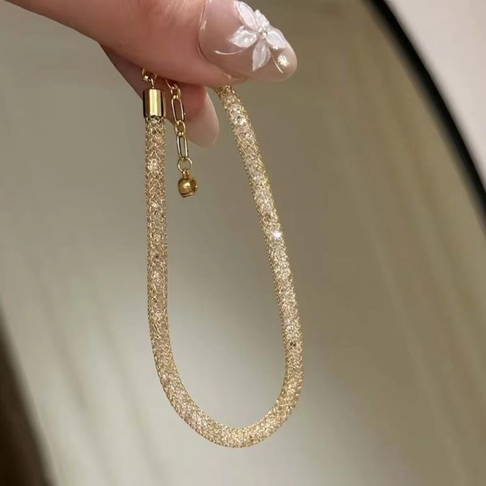 Gold Color Zircon Tennis Bracelet Luxury Sparkling Women Bracelet Geometric Wrap Bracelet  Wedding