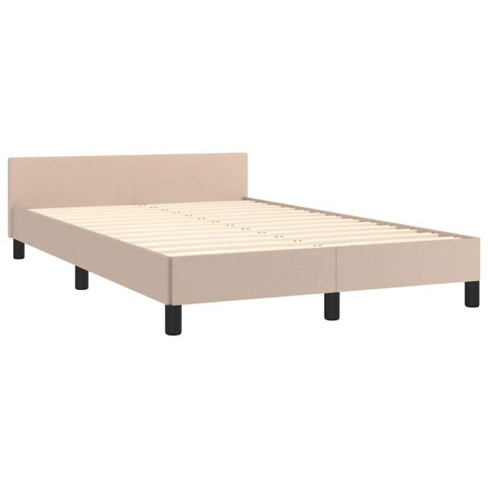 VidaXL Bed Frames with Headboard, Upholstered Bed with Slatted Base, Double Bed with Footboard, Adult Bed, Modern, 379546