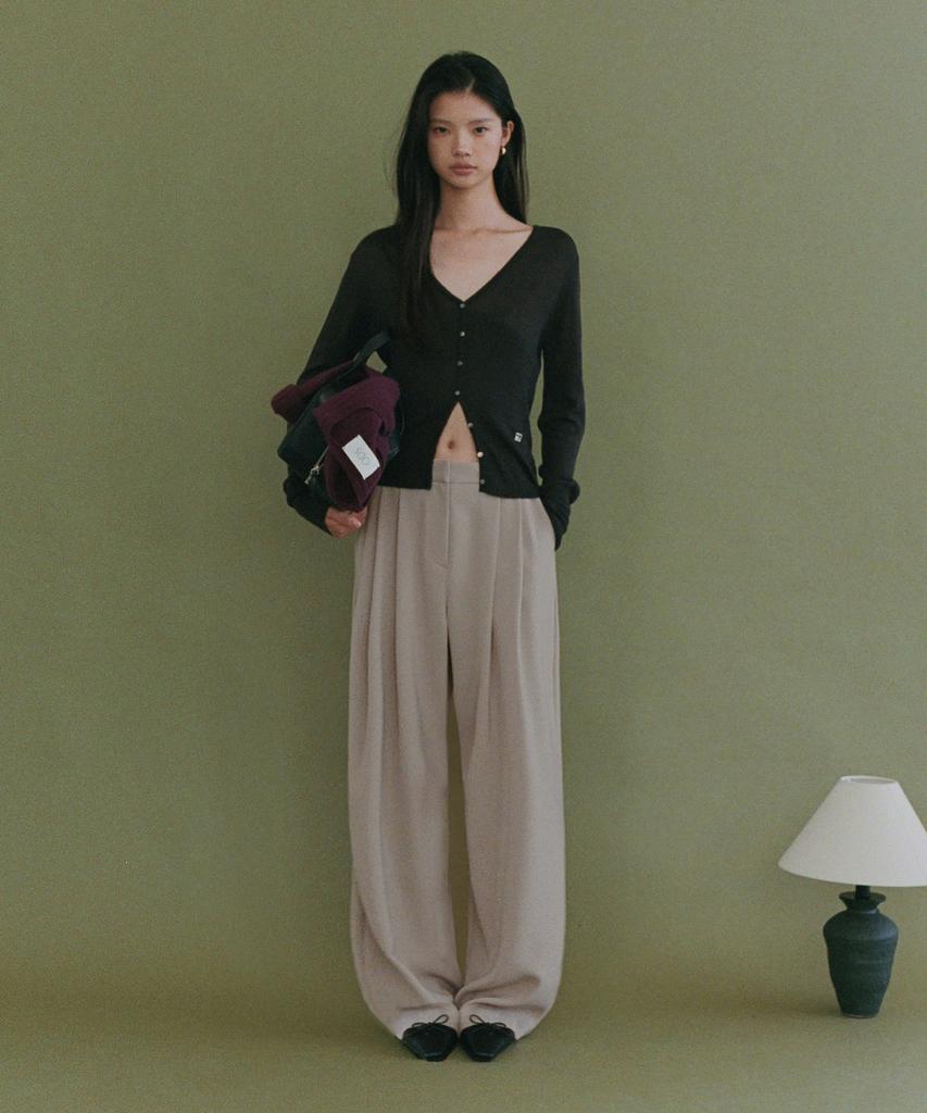 ODS Belted Wave Slacks (Greige)
