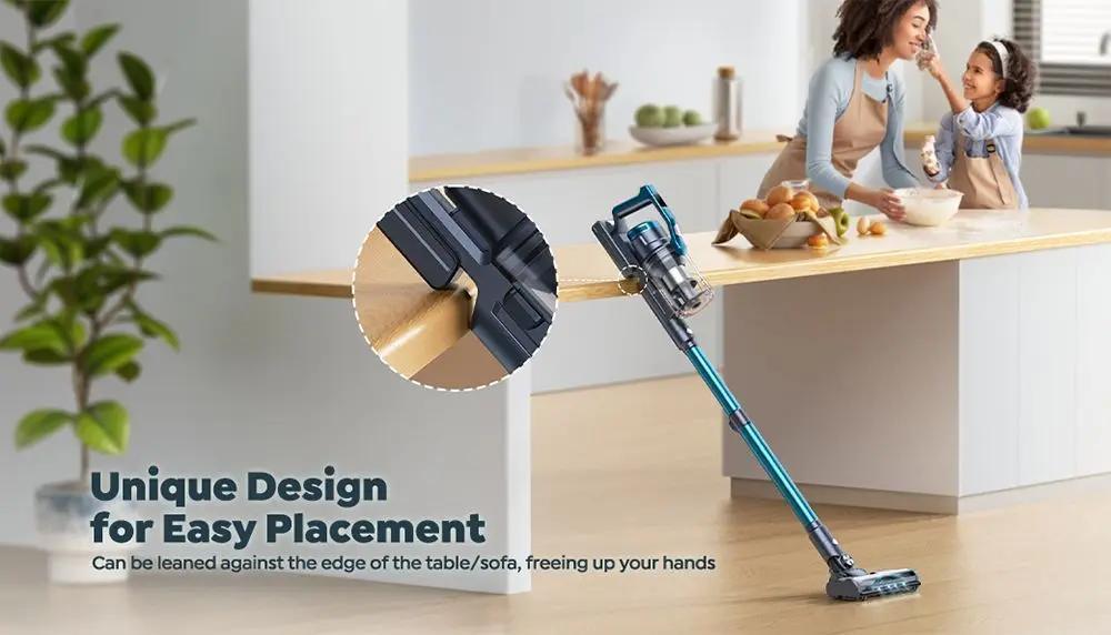 VC60 Convenient Smart Cordless Vacuum Cleaner, 38kPa Suction, 55min Runtime, Smart OLED Display, 7*2500mAh lithium battery, 4-5 Hours charges
