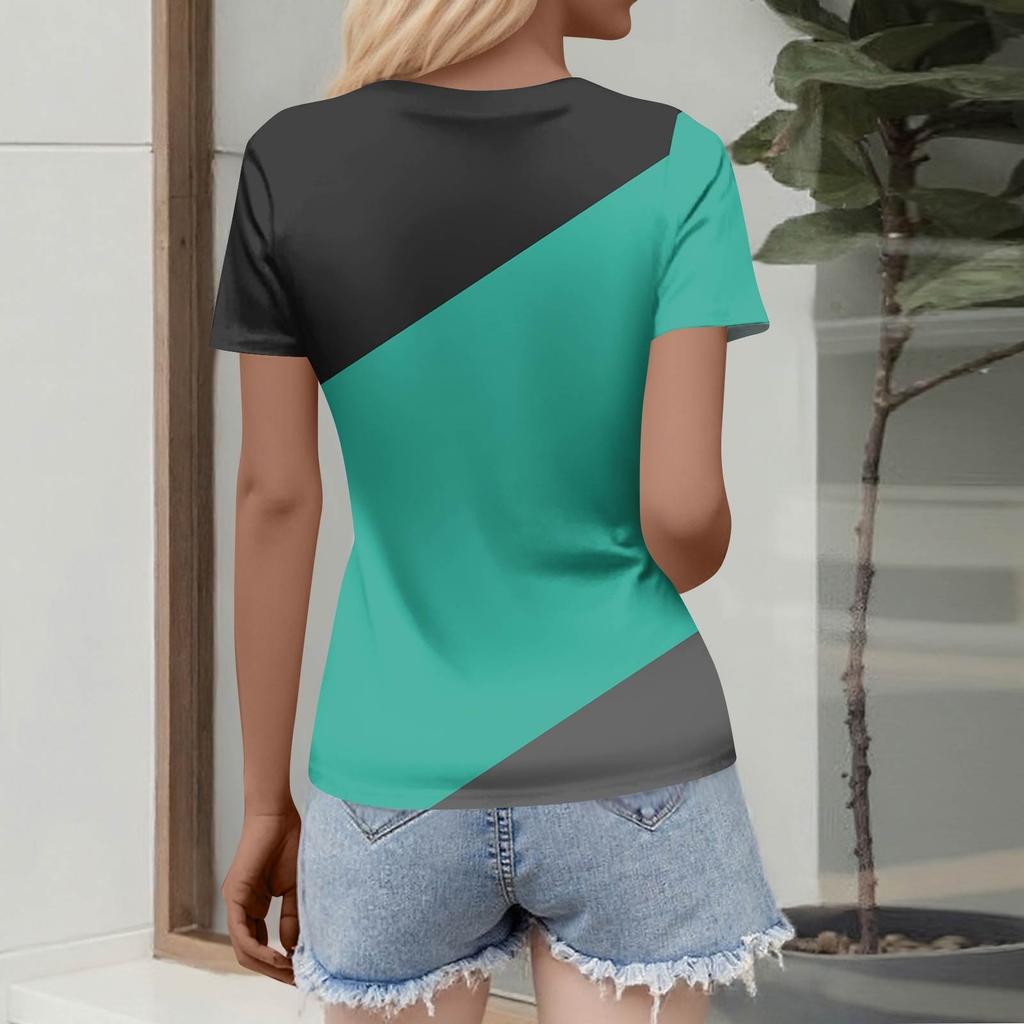 Женская узкая футболка, модный повседневный свитер с круглым вырезом и коротким рукавом