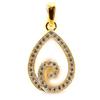 Les Trésors De Lily [L4676] - Gold Plated Pendant 'Sissi' White Gold - 20x13 Mm