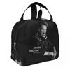 Johnny Hallyday Lunch Bags Portable Insulated Oxford Cooler France Mucisian Thermal Picnic Work Lunch Box for Women Girl