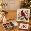 Спокойный DIY-опыт Рождественский набор для мозаичного искусства, Санта Снеговик Морское стекло Дерево для взрослых Олень Ангел Набор для взрослых, Праздничный декор для дома Христианский