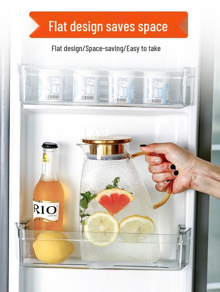 Hammered Textured Glass Pitcher: Large Capacity, Heat-Resistant, High Borosilicate for Cold Water & Juice