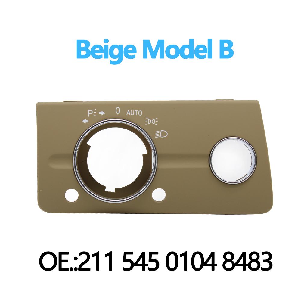 Левая рука водителя, передняя панель переключателя фар, накладка для Mercedes Benz W211 E Class 320 350 550