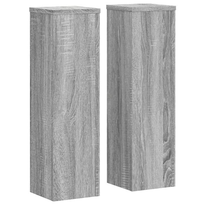 VidaXL Supports pour plantes 2 pcs sonoma gris bois d'ingénierie, support de fleurs, support de pot de plante, support de 852938