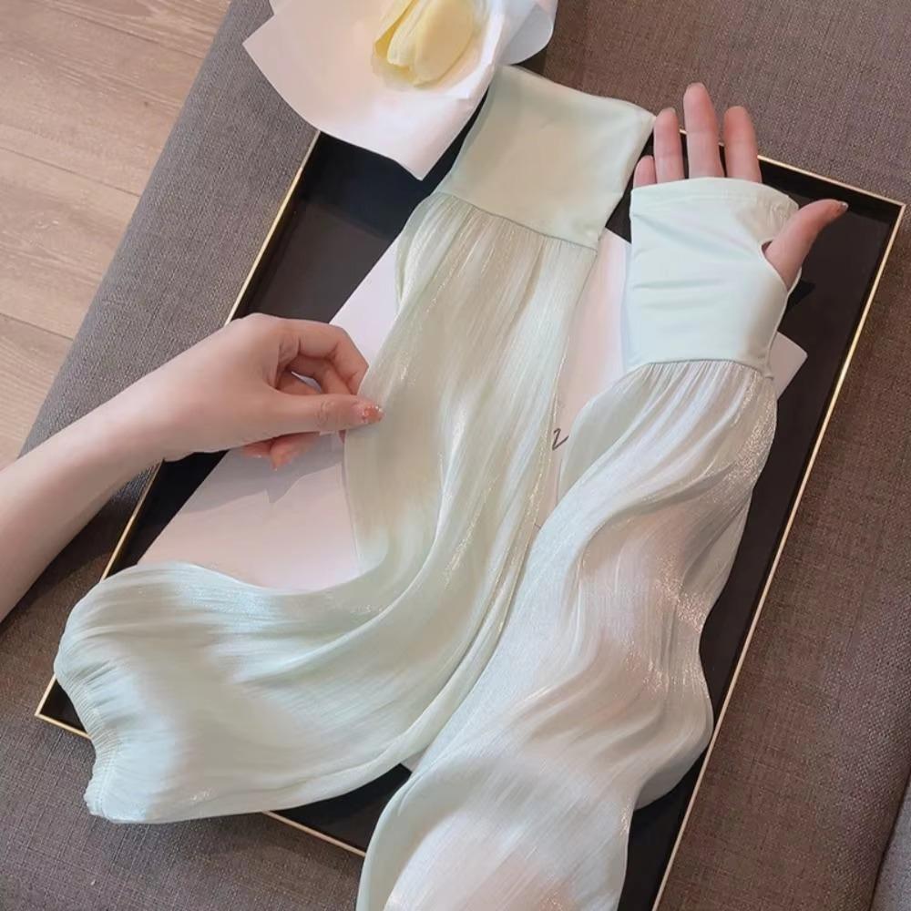 Ice Silk Sun-protective Sleeves Anti-UV Arm Sleeves Fashion Arm Cuff Cover Women Men