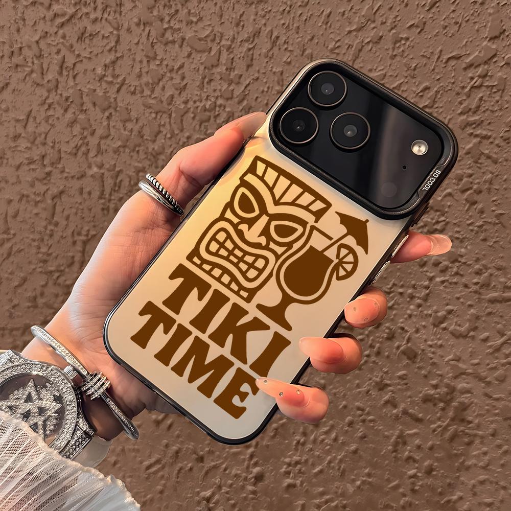 Tiki Time Phone Case For iPhone 17 16 15 14 13 12 11 Pro Max Air Matte Laser Aurora Shockproof Funda