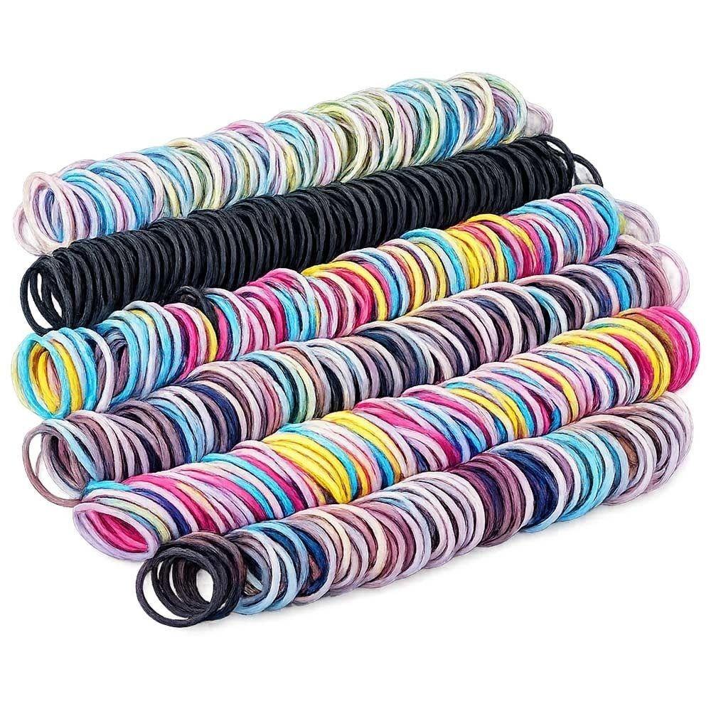500pcs Candy Color Hair Bands Mini Scrunchie Hair Ties Cute Hair Accessories Girls Kids