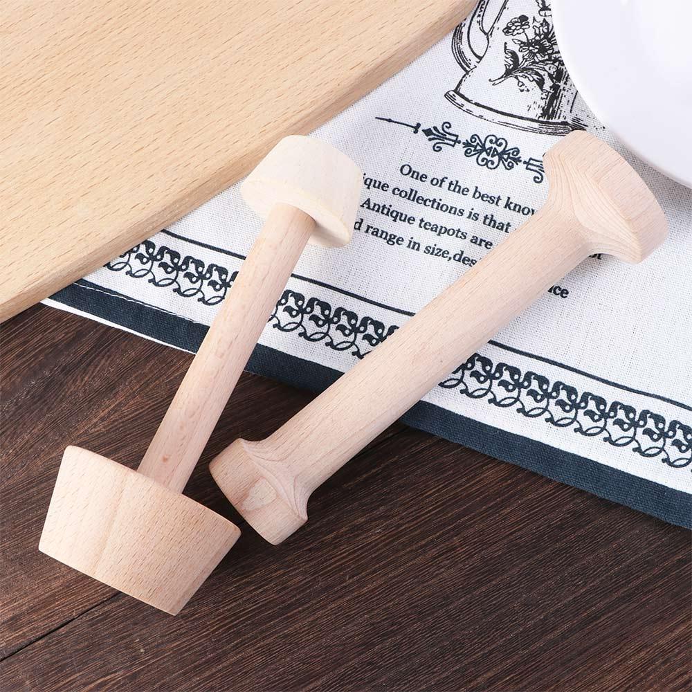 Cake Portable Double Sided Wooden Egg Tart Pusher Tart Tamper Eggtart Mold Pastry Tools Dough Press