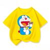 Trendy Kids Short Sleeve Tee Lovely Doraemon Print Crew Neck Fashion Street Style Summer Tops For Kids Age 3 14 Years