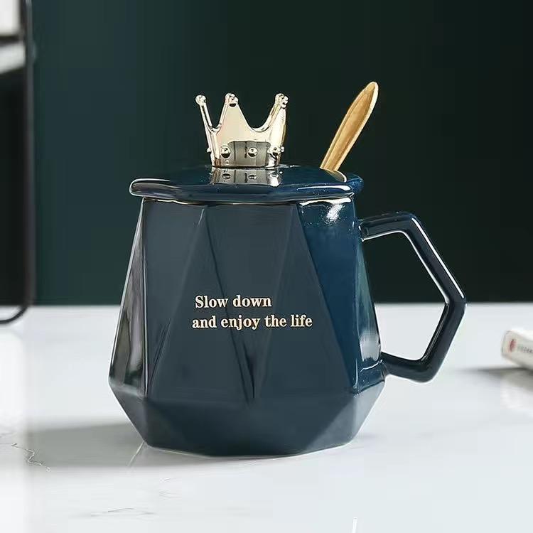 Творческая личность, кружка с короной, керамическая чашка в скандинавском стиле, чашка для воды, чашка для молока, кофейная чашка, чашка для сока