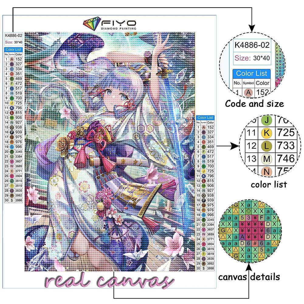 5D Алмазная картина Genshin Игровой персонаж DIY Алмазная вышивка Горный хрусталь Украшение дома