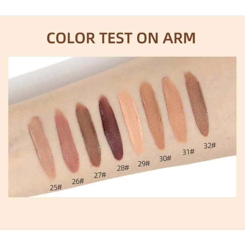 QIBEST Matte Liquid Eyeshadow Liquid Matte Finish Face Nude Earth Color Three-dimensional Eye Cheeks