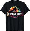 Jurassic Park Tye-Dye T-Rex Movie Logo Graphic T-Shirt T-Shirt