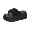 High Quality Casual Chic Platform Women's Flip Flops Slippers Summer Shoe Shiny Fabric Comfort 7CM Thick Bottom Sandal