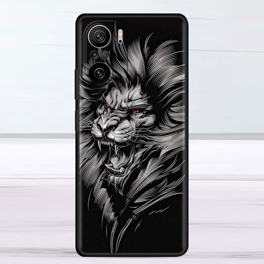 Чехол для Xiaomi Redmi Note 11 9S 10 9 8 7 9A 9C 9i K40 8T 10C 9T K50 силиконовый чехол для телефона Лев Волк