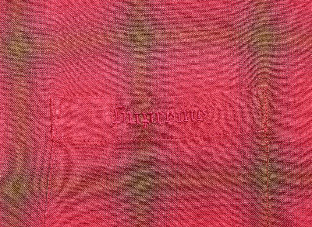 Supreme Shadow Plaid Rayon Shirt "Magenta"