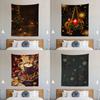 Christmas Tree Decoration Printed Pattern Tapestry Home Living Room Bedroom Wall Decoration Background Cloth Tapestry 230x180cm