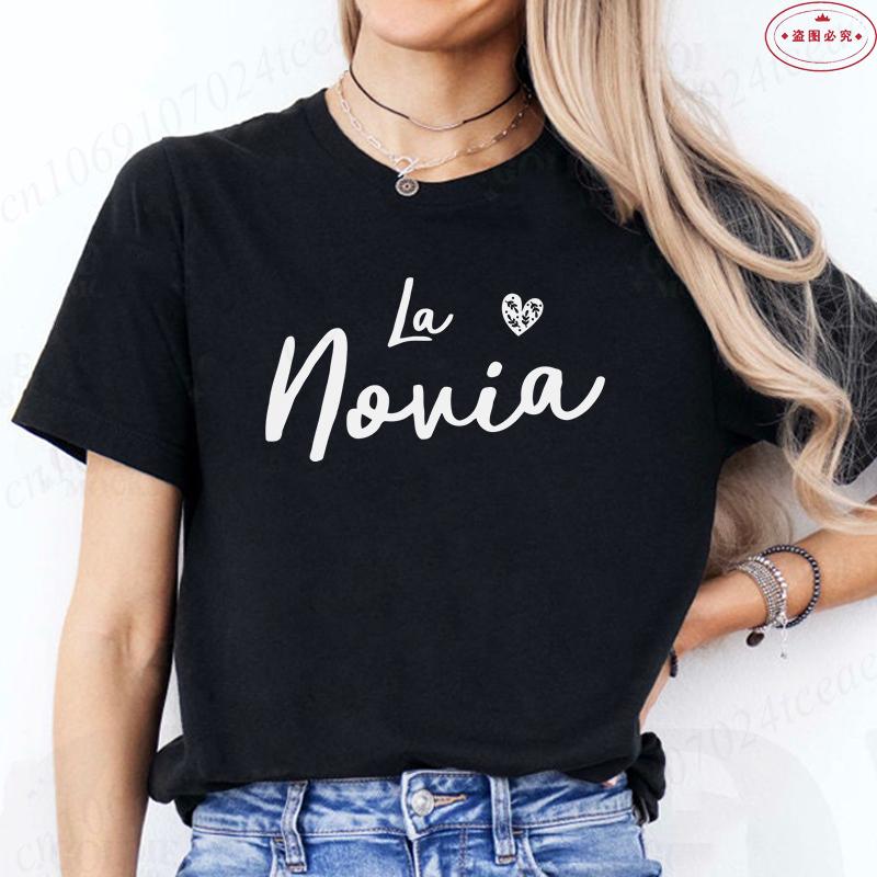 Spanish Team Bride Squad T-Shirt Woman Bachelorette Party Blouses Girl Single Farewell Tops Bridal Wedding Short Sleeve Tees