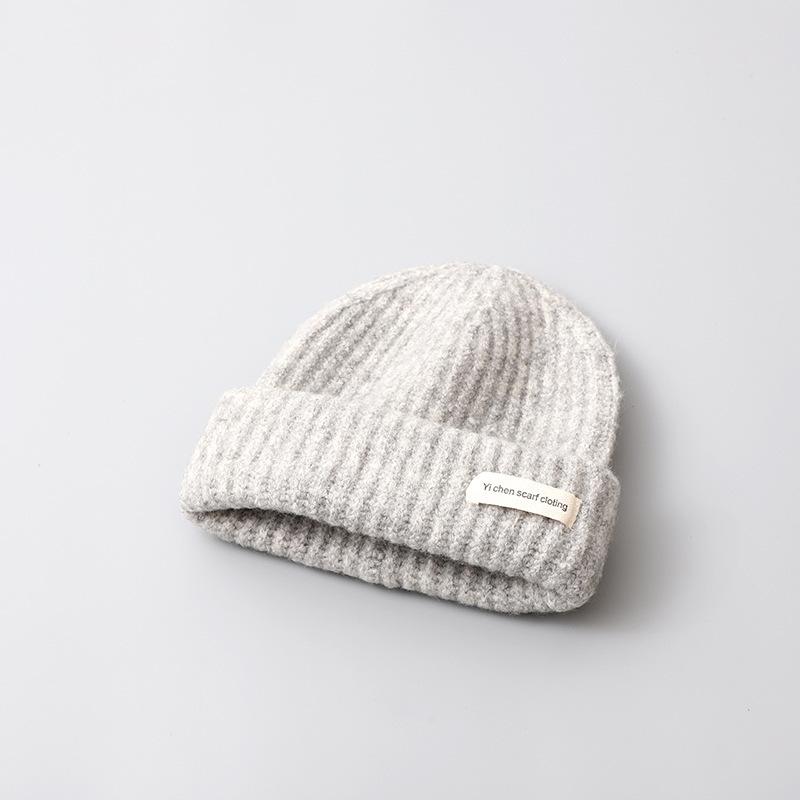 Warm Kid Hat Fashion Kawaii Cartoon Bear Crochet Bonnet Beanie for Toddler Boy Girl Autumn Winter Knit Solid Color Cap for Baby