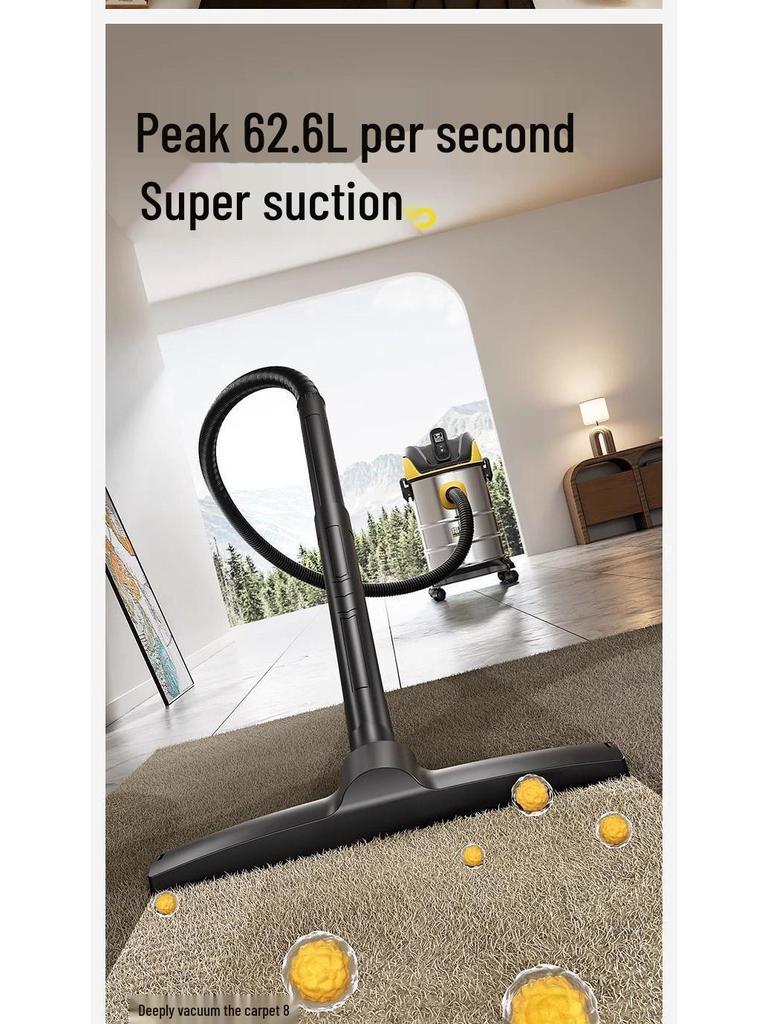Versatile Industrial & Household Vacuum Cleaner: Powerful Suction, Wet/Dry Use for Cars & Initial Cleaning