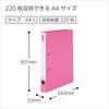KOKUYO File Ring File Slim Style PP Sheet Cover A4 220 Sheets Pink F-URF430NP
