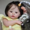 19inch Full Body Reborn Baby Doll Meadow Newborn Baby Size Real Picture Handmade Hand-root Hair Visible Veins