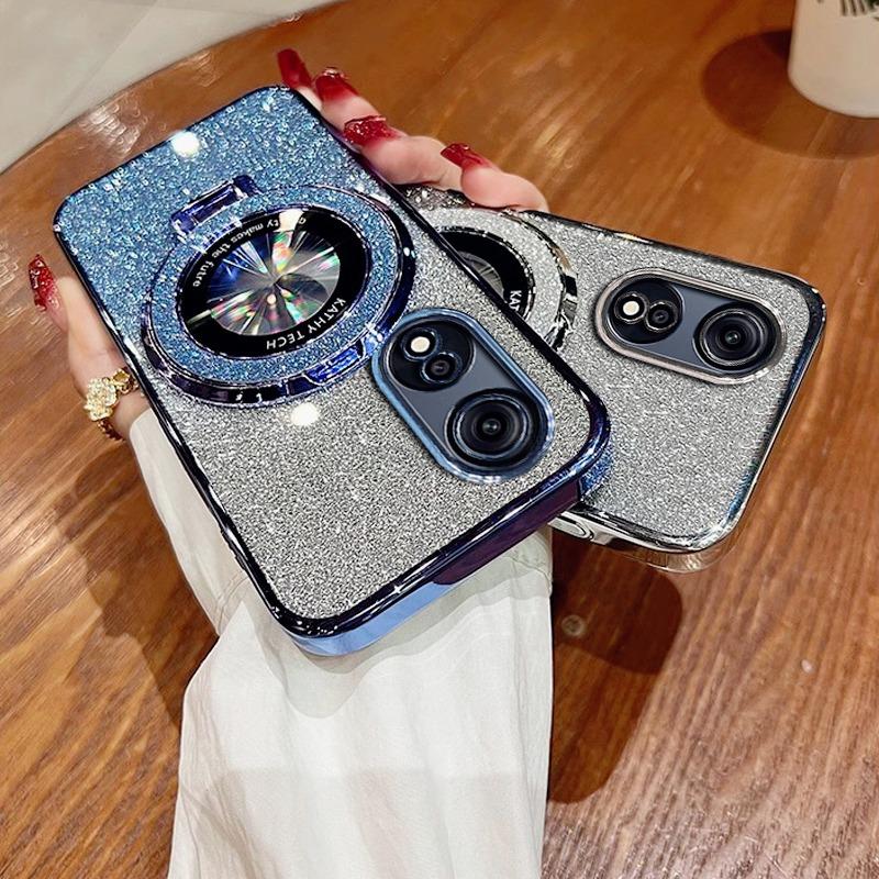 Роскошный чехол с креплением Glitter Case для OPPO A17 Reno 11F 12 11 10Pro A16 A53 A54 A57 A58 A73 A74 A77 A78 F17 F19 Case Holder Cover
