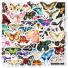 50 Retro Realistic Butterfly Moth Aesthetic Creative Graffiti Sticker Mobile Phone Case Handbook Material Self-adhesive Waterproof