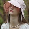 NONLOCAL Linen Ribbon Bucket Hat - Pink