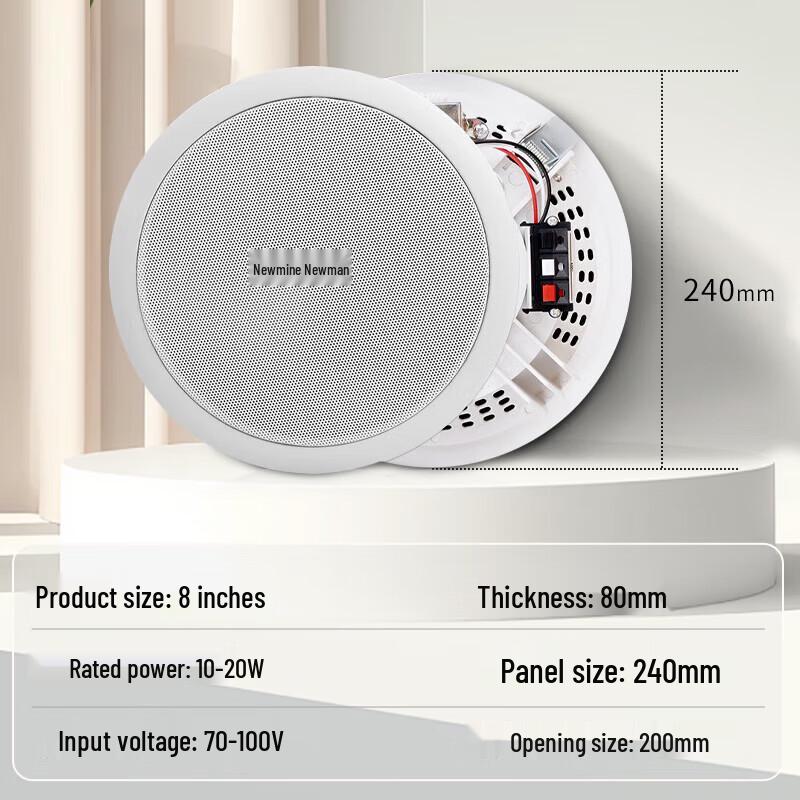 Newmine ND-7 8-inch PA Ceiling Speaker System (CN version)