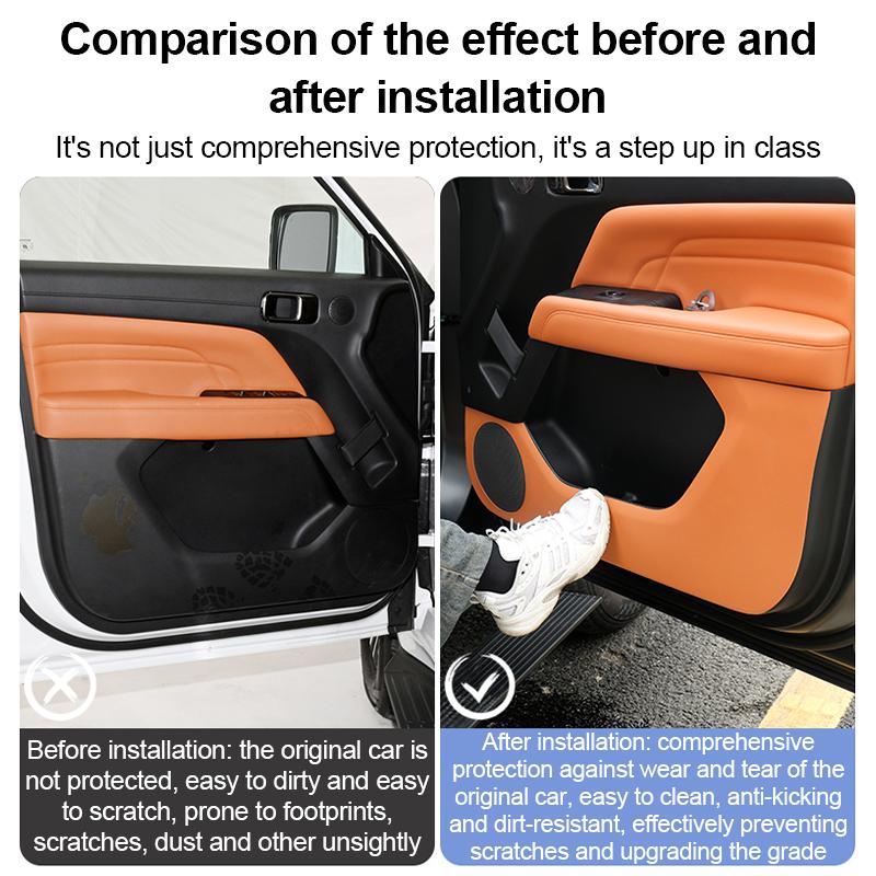 For Leapmotor C10 2024 2025 2026 Car Door Leather Anti Kick Film Pad Interior Side Dustproof Edge Protector Sticker Accessories