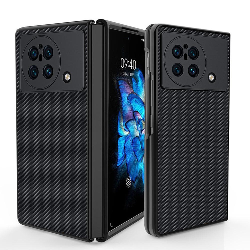 Подходит для чехла мобильного телефона vivoxfold Чехол из кожи с узором из углеродного волокна и кевлара Ультратонкий противоударный чехол XFold