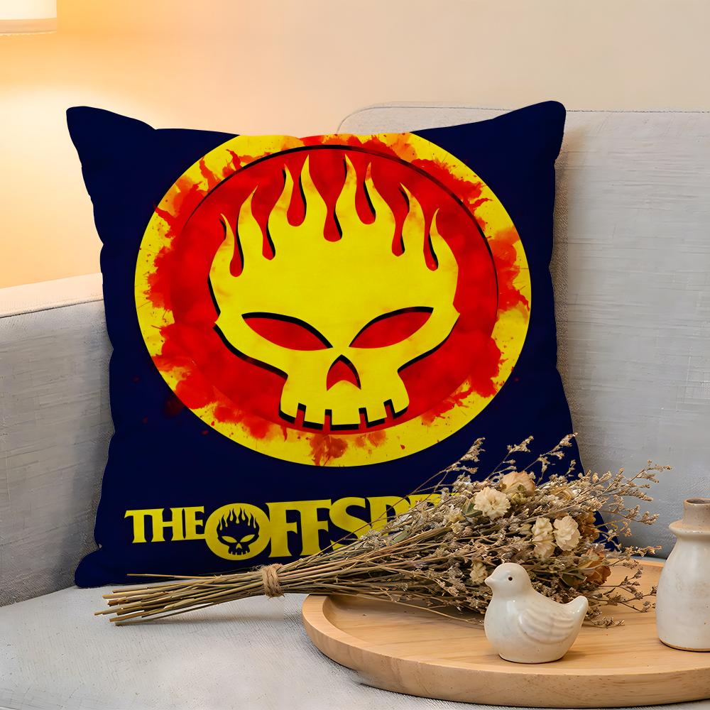 Cushion Cover Linen SkinFriendly Soft Decorative Case for Sofa Home Decor The Offspring Band Pillow cover