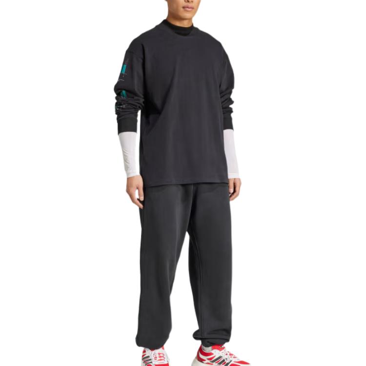 adidas Футболка с длинным рукавом Equipment Series EQT GFX для мужчин, черная JN4849