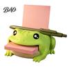 Planning Accessories Frog Note Holder, Creative Desk Organizer with Pen Stand And Memo Teacher Gift Dispenser, Cute Animal Stationery Storage Case for