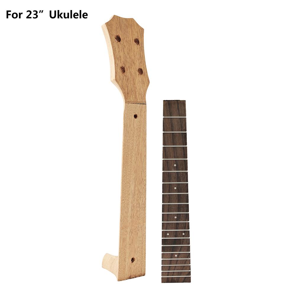 23/26 Inch Ukulele Neck Fretboard DIY Accessories Fretboard Fingerboard Neck for Stringed Instruments Musical Neck Fretboard Set