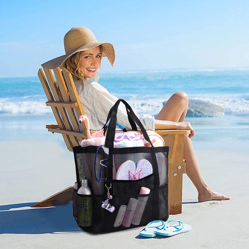 Popular Beach Mesh Bag - Large Capacity Toiletry and Toy Storage Bag
